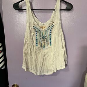 Embellished White Tank Top